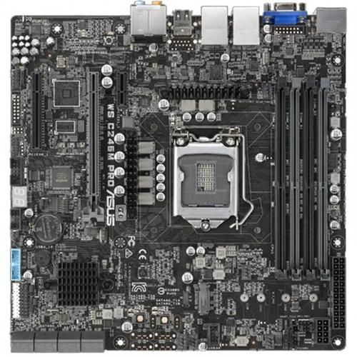 Материнская плата ASUS WS C246M PRO LGA1151 mATX 4xDDR4 PCIEx16 PCIEx8 PCIEx1 M.2 DP HDMI VGA 2xGLAN {5)