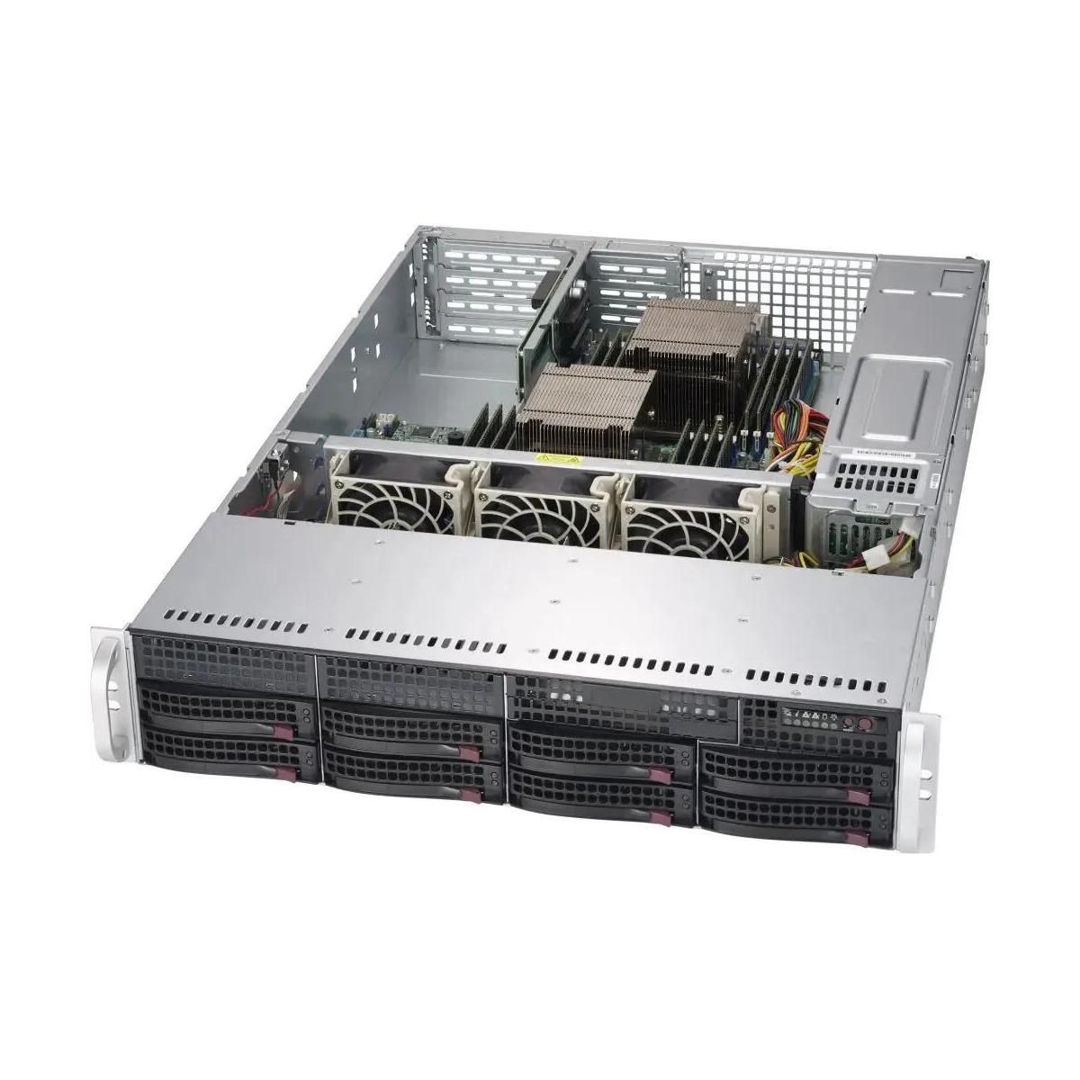 CSE-825TQC-R740WB - Корпус SuperMicro SuperMicro CSE-825TQC-R740WB Серверный  корпус с возможностью размещения 8 накопителей форм-фактора «3,5». 2U  Rackmount 40 x 76 x 336 мм»