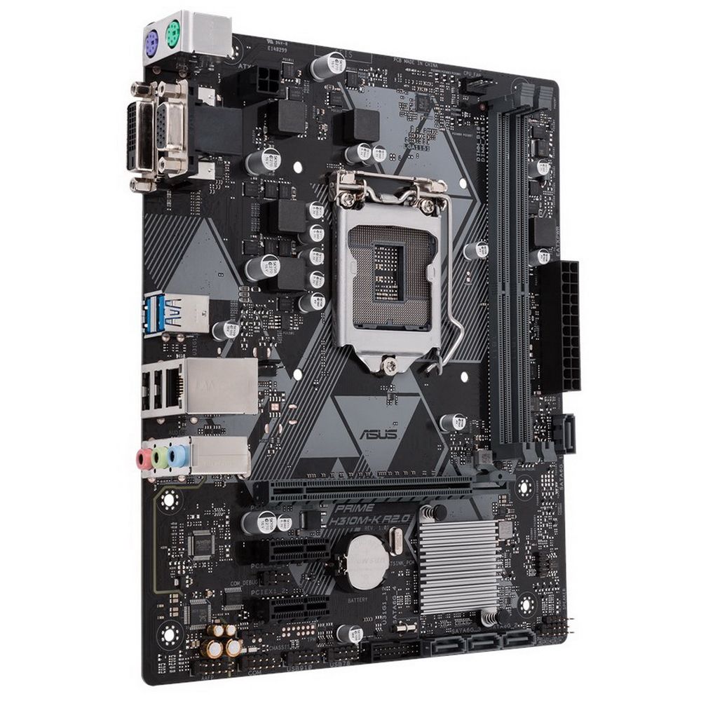 Материнская плата ASUS PRIME H310M-K R2.0 LGA1151 micro-ATX 2xDDR4 PCIEx16 2xPCIEx1 VGA DVI GLAN RTL {10} (030823)