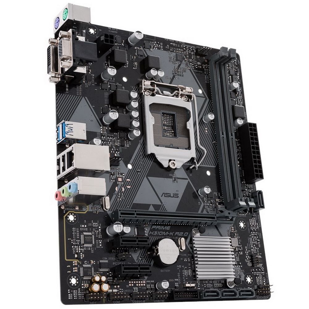 Материнская плата ASUS PRIME H310M-K R2.0 LGA1151 micro-ATX 2xDDR4 PCIEx16 2xPCIEx1 VGA DVI GLAN RTL {10} (030823)