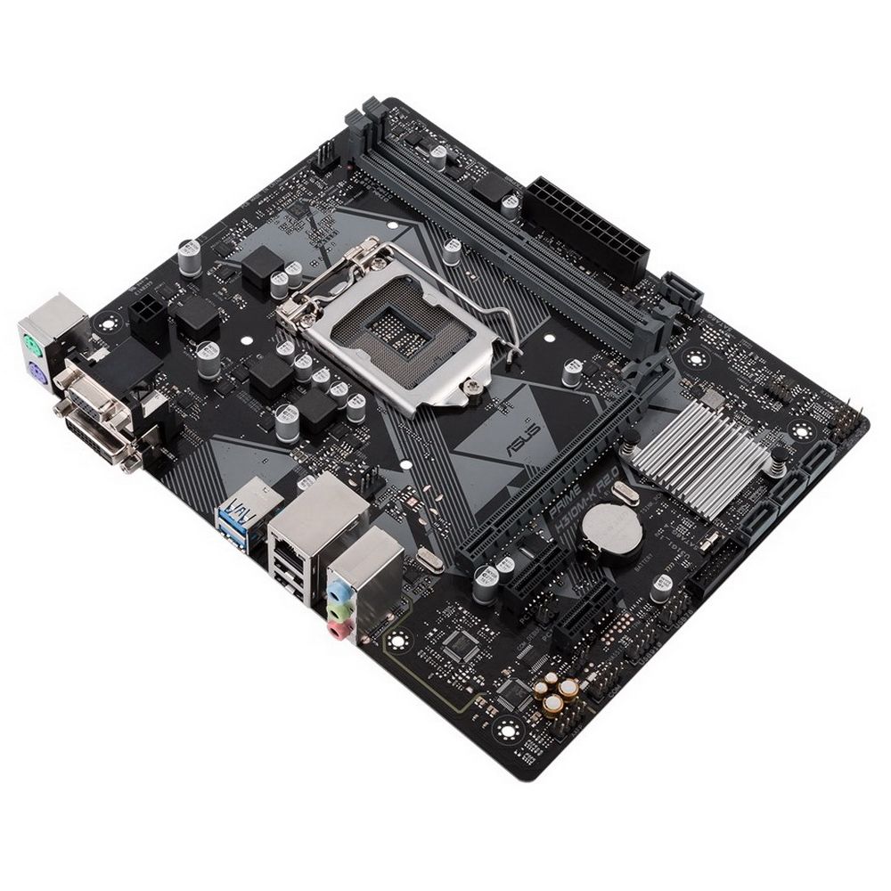 Материнская плата ASUS PRIME H310M-K R2.0 LGA1151 micro-ATX 2xDDR4 PCIEx16 2xPCIEx1 VGA DVI GLAN RTL {10} (030823)