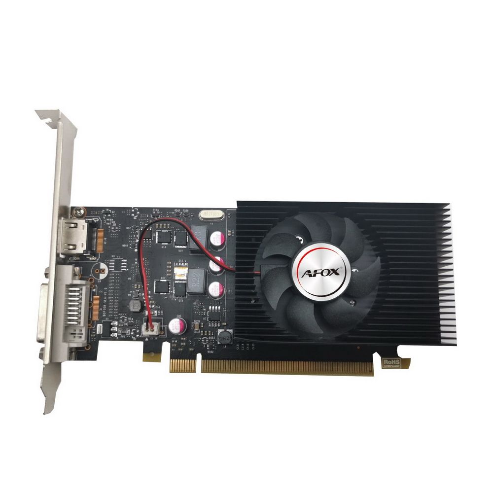 Видеокарта Afox GT1030 2GB GDDR5 64Bit DVI HDMI LP Single Fan AF1030-2048D5L5 RTL {30} (780070)(794046)