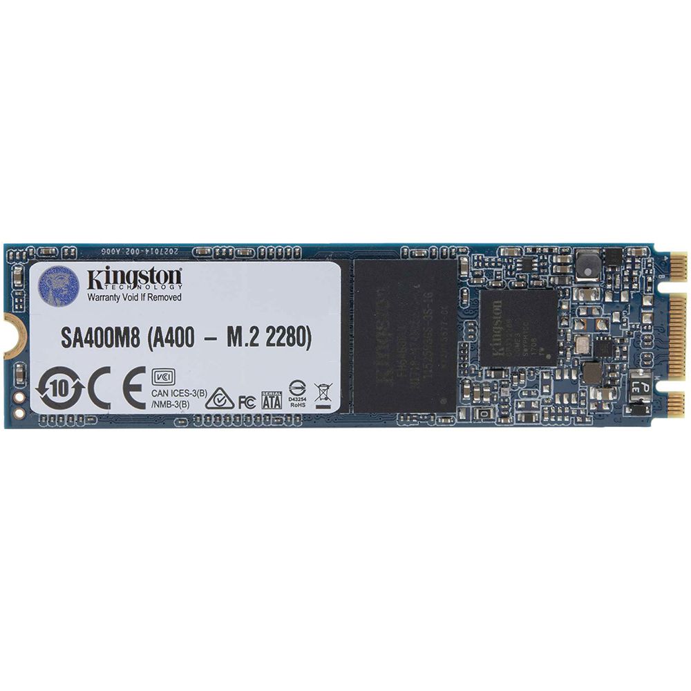 Твердотельный накопитель SSD Kingston A400 M.2 2280 SA400M8/480G 480GB Client SSD SATA 6Gb/s, 500/450, MTBF 1M, 3D TLC, 160TBW, RTL (10} (303506)