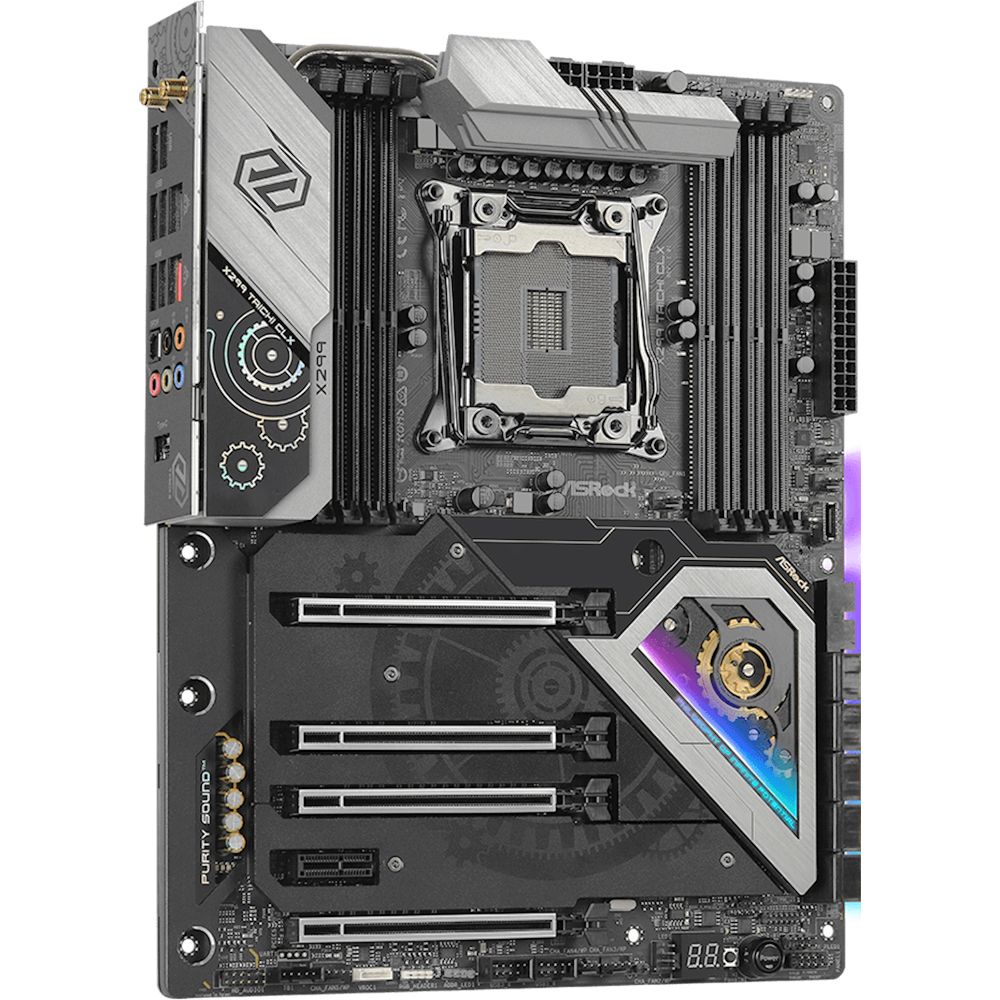 Материнская плата ASRock X299 TAICHI CLX, Socket 2066, Intel®X299, 8xDDR4-2666, 4xPCI-Ex16, 1xPCI-Ex1, 10xSATA3(RAID 0/1/5/10), 3xM.2, 8 Ch Audio, GLan, 1x2.5GLAN, WiFi, (2+4)xUSB2.0, (4+2)xUSB3.2, (1+1)xUSB3.2 Type-C™, ATX, RTL, {5} (339765)