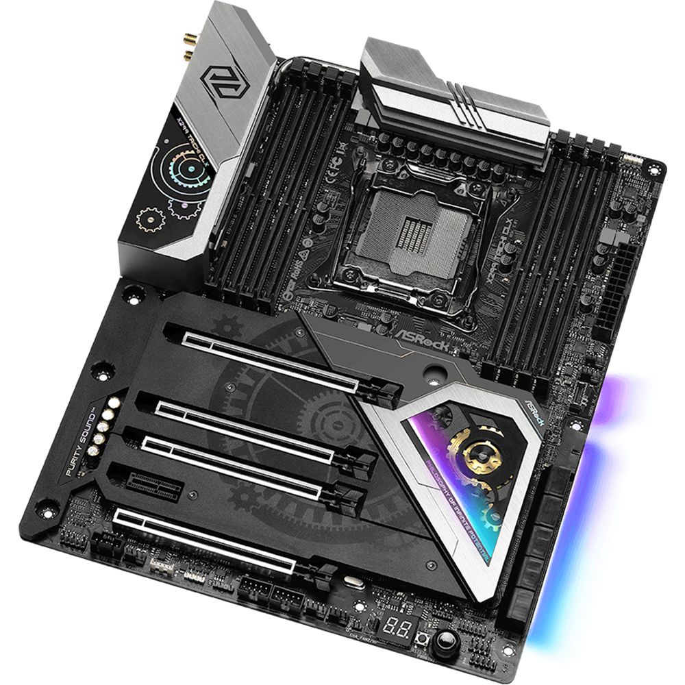 Материнская плата ASRock X299 TAICHI CLX, Socket 2066, Intel®X299, 8xDDR4-2666, 4xPCI-Ex16, 1xPCI-Ex1, 10xSATA3(RAID 0/1/5/10), 3xM.2, 8 Ch Audio, GLan, 1x2.5GLAN, WiFi, (2+4)xUSB2.0, (4+2)xUSB3.2, (1+1)xUSB3.2 Type-C™, ATX, RTL, {5} (339765)