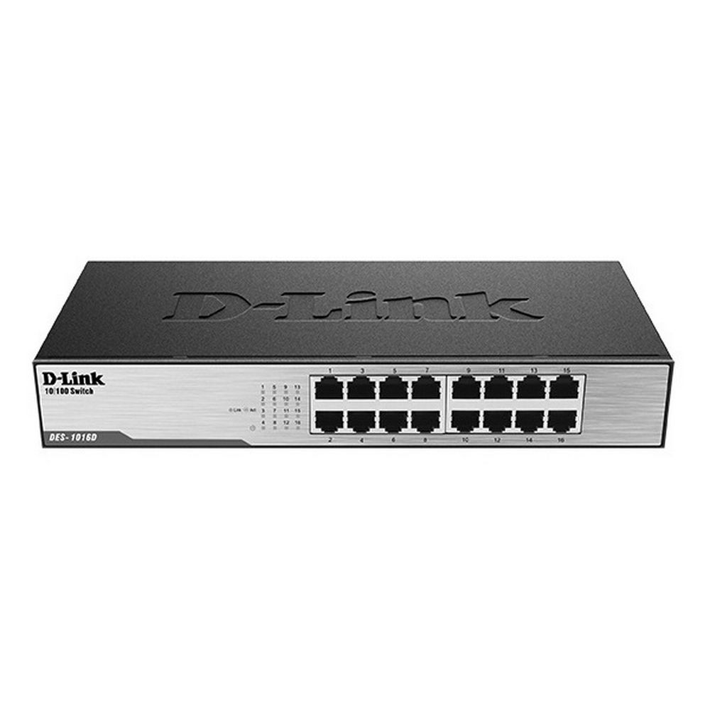 Коммутатор D-Link DES-1016D/H1A Неуправляемый коммутатор с 16 портами 10/100Base-TX, функцией энергосбережения и поддержкой QoS, {5} (435874)