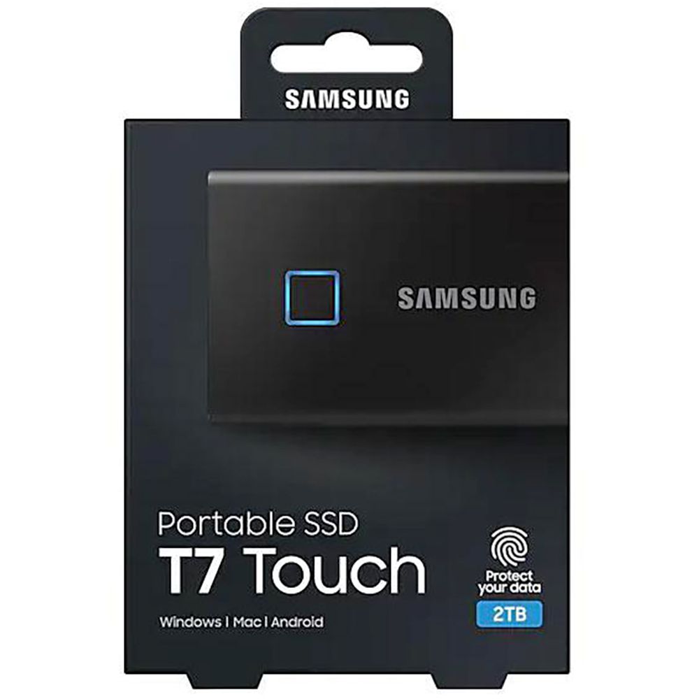Твердотельный накопитель SSD Samsung T7 Touch Black External MU-PC2T0K/WW 1.8" 2TB USB 3.2 Gen 2 Type-C, 1050/1000 RTL (195303)