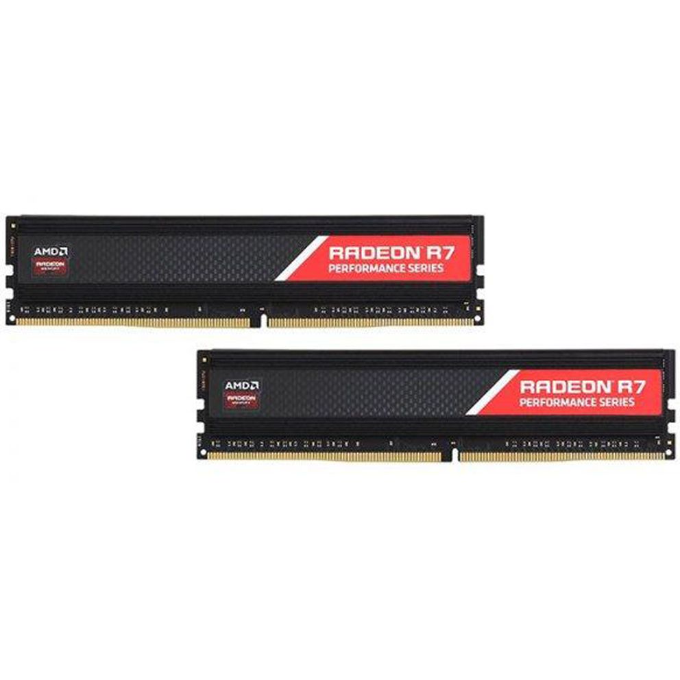 Комплект модулей памяти AMD Radeon™ R7 Performance Series Black Gaming Memory R7S416G2400U2K 16GB DDR4 2400 DIMM Non-ECC, CL16, 1.2V, Heat Shield, Kit (2x8GB), RTL, (183092)