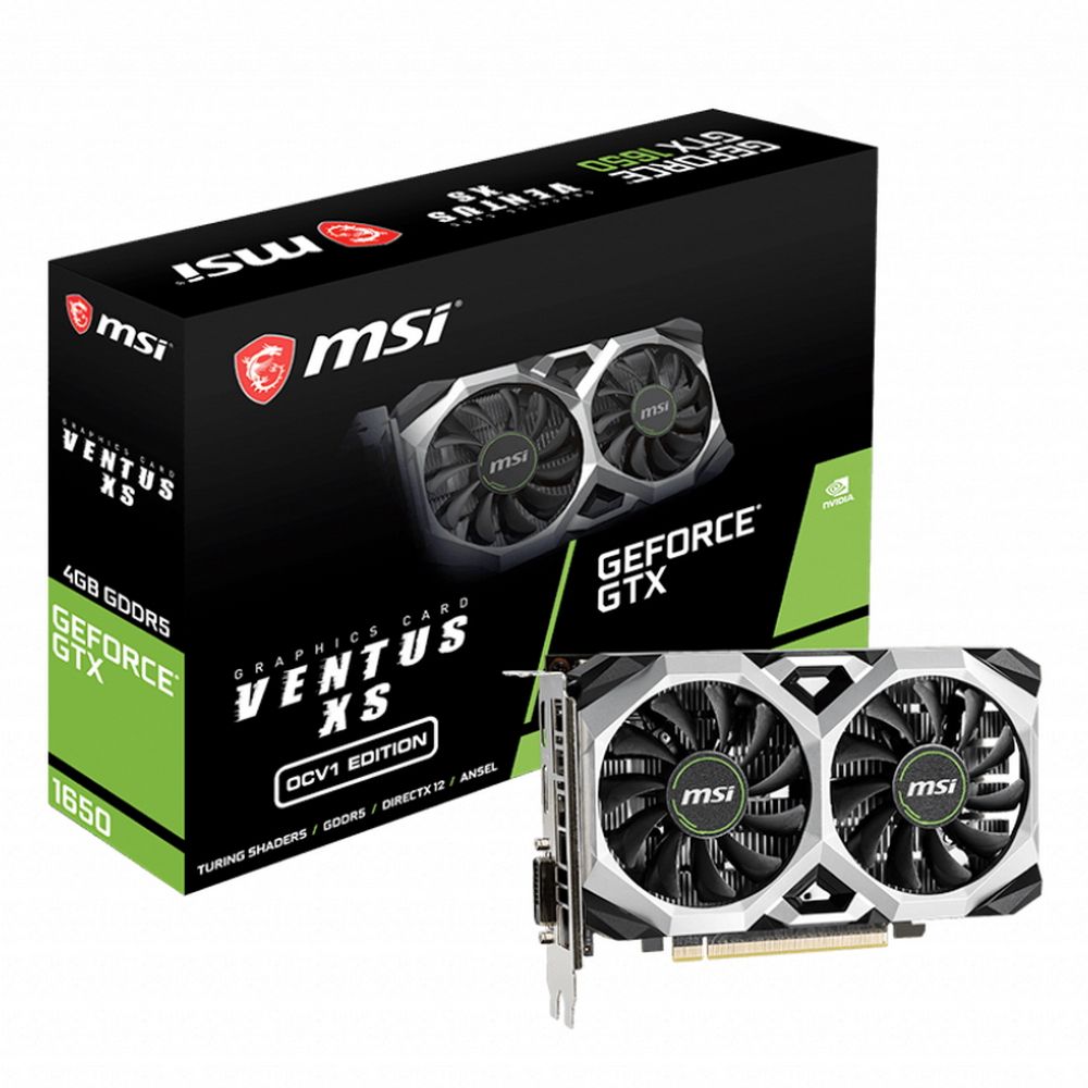 Видеокарта MSI GTX1650 VENTUS XS 4G OCV1 4GB GDDR5 128bit DVI HDMI DP RTL {10} (724375)