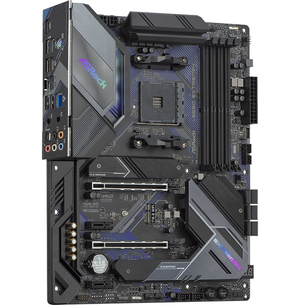 Материнская плата ASRock B550 EXTREME4, Socket AM4, AMD B550, 4xDDR4-3200, HDMI, 2xPCI-Ex16, 2xPCI-Ex1, 6xSATA3(RAID 0/1/10), 2xM.2, 8 Ch Audio, 1x2,5GLan, (4+4)xUSB2.0, (3+2)xUSB3.2, (1+1)xUSB3.2 Type-C™, 1xPS/2, ATX, RTL, {5} (931567)