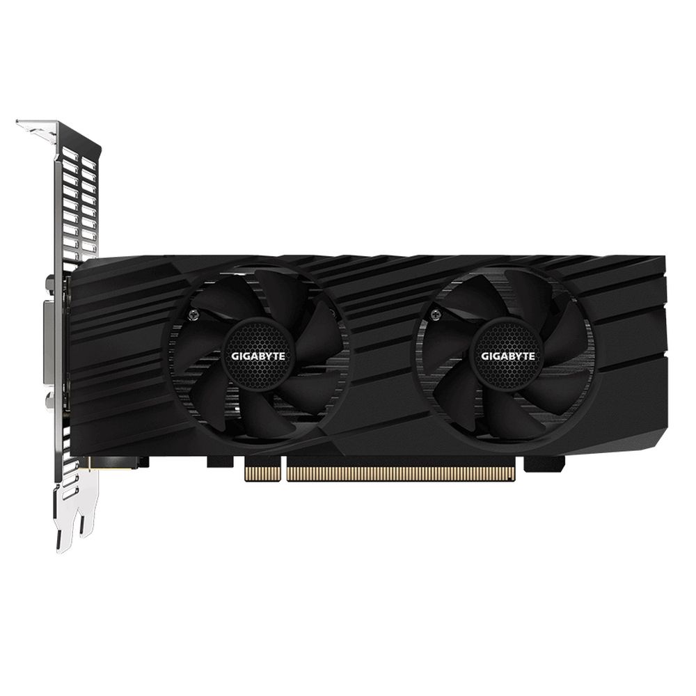 Видеокарта Gigabyte GTX1650 D6 OC Low Profile 4GB 128bit GDDR6 DVI DP HDMI GV-N1656OC-4GL RTL {20} (306700)
