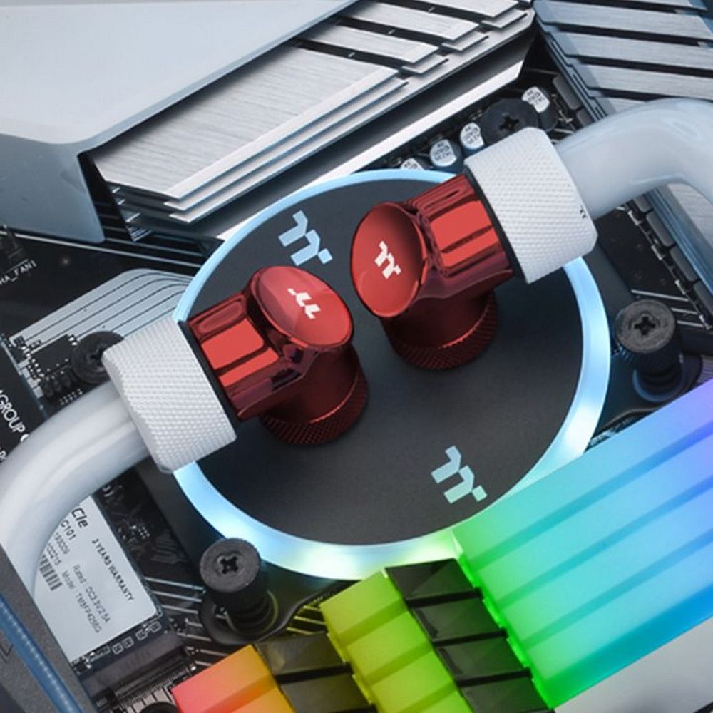 Угловой адаптер Thermaltake Pacific G1/4 90 Degree Adapter |CL-W052-CU00RE-A| - Red/DIY LCS/Fitting/2 Pack