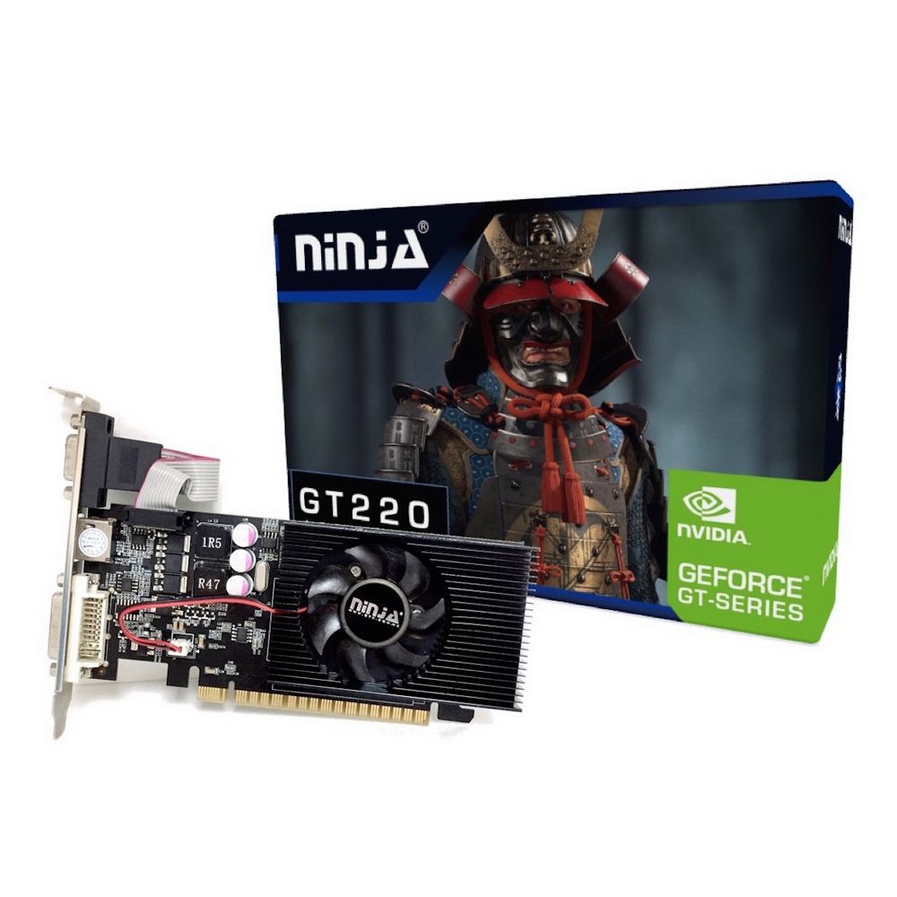 Видеокарта Ninja (Sinotex) Ninja GT220 LP (48SP) 1GB GDDR3 128bit VGA DVI HDMI RTL {50} (NH22NP013F)