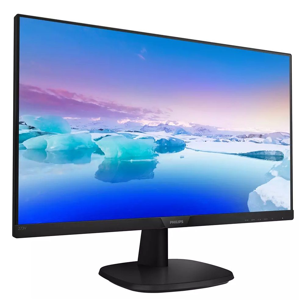 Монитор Philips 27" 273V7QDAB (00/01) Black (IPS, 1920x1080, D-sub+DVI+HDMI, 4 ms, 178°/178°, 250 cd/m, 10M:1, MM) (742997) (742980)