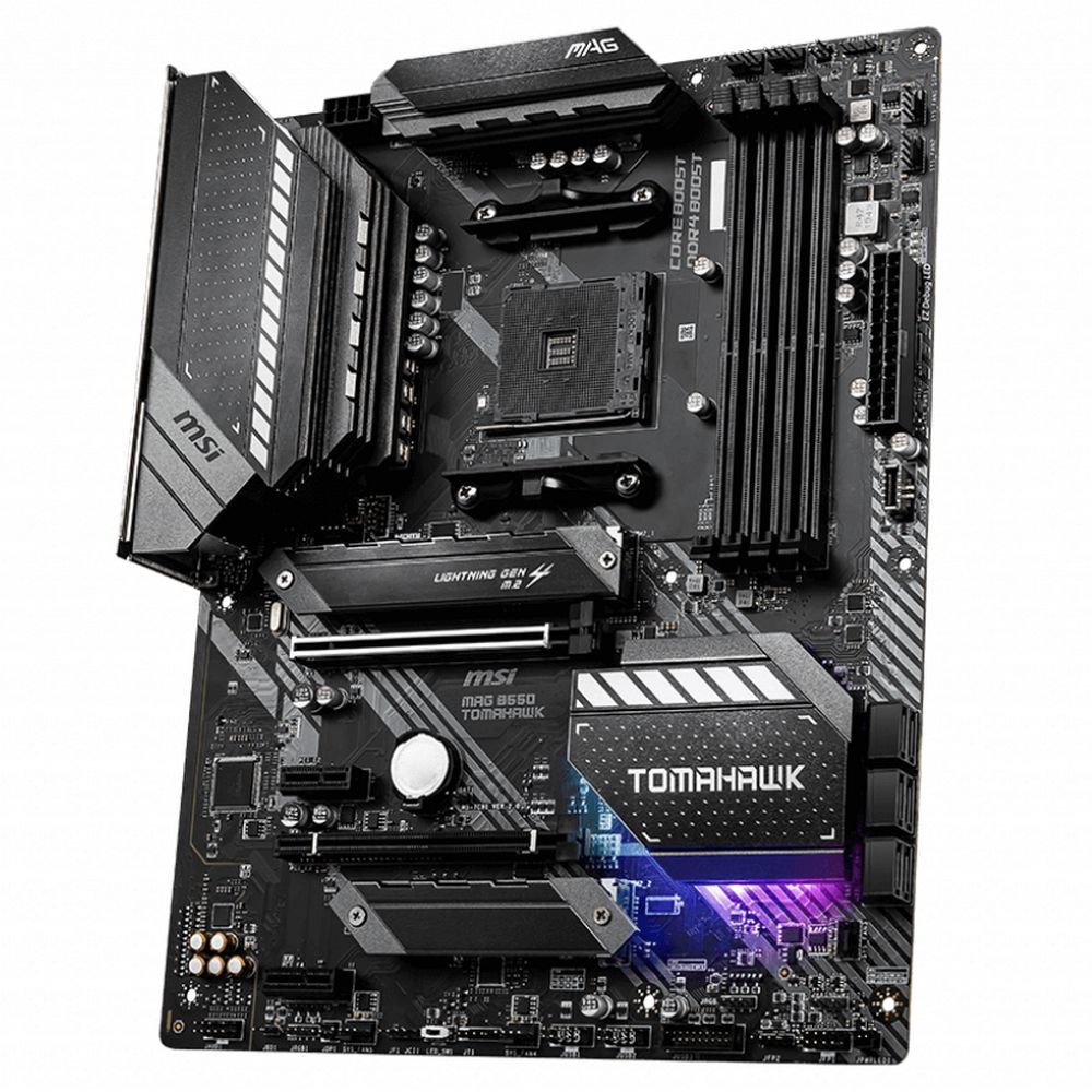 Материнская плата MSI MAG B550 TOMAHAWK B550, AM4, 4*DDR4, 2*PCIEx16, 2*PCIEx1, 2*M.2, 2*TypeC, 1*USB3.2Gen2, 4*USB3.2Gen1, 6*USB2.0, 6*SATA3.0, 2.5G, 1G, DP, HDMI, ATX, RTL