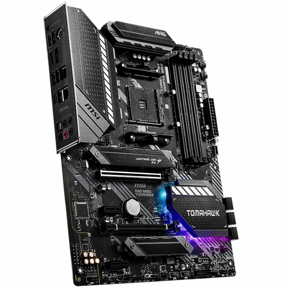 Материнская плата MSI MAG B550 TOMAHAWK B550, AM4, 4*DDR4, 2*PCIEx16, 2*PCIEx1, 2*M.2, 2*TypeC, 1*USB3.2Gen2, 4*USB3.2Gen1, 6*USB2.0, 6*SATA3.0, 2.5G, 1G, DP, HDMI, ATX, RTL