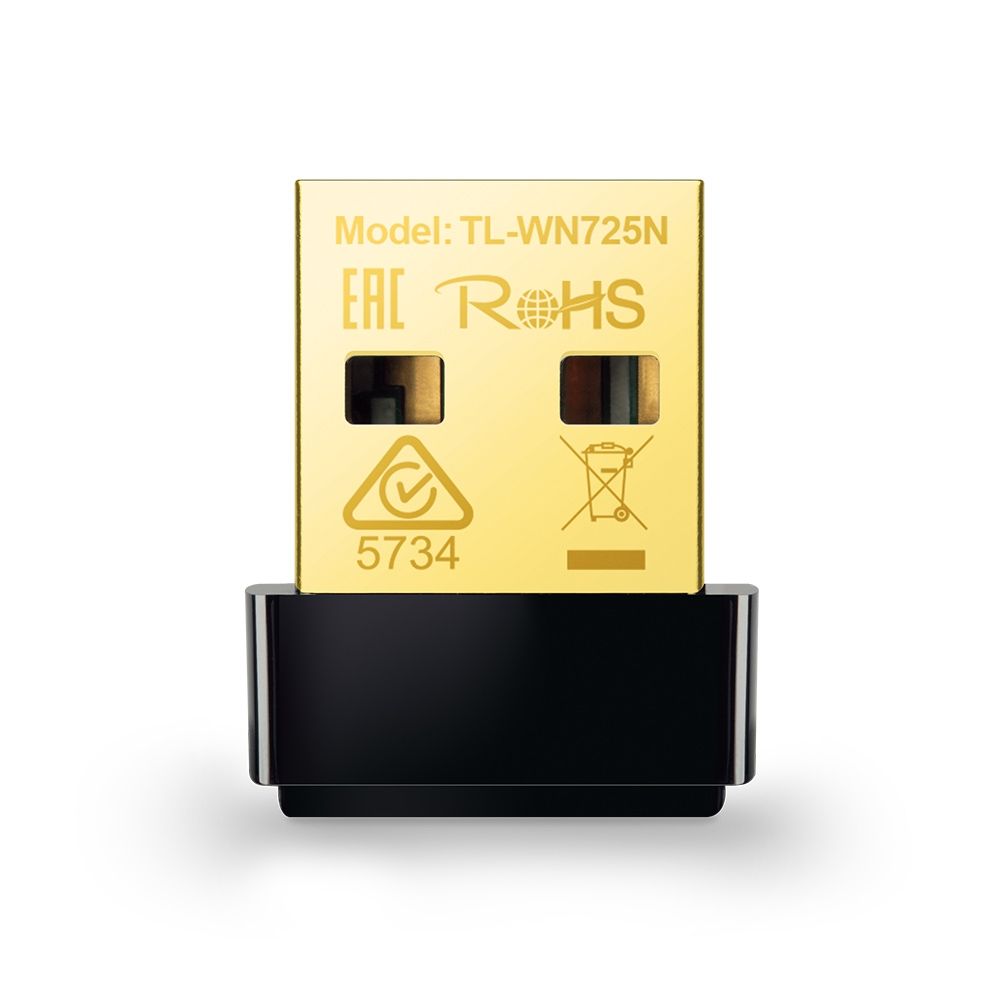 Сетевой адаптер TP-LINK TL-WN725N N150 Ультракомпактный Wi-Fi USB-адаптер, размер Nano, 1T1R, чипсет Realtek, до 150 Мбит/с на 2,4 ГГц, 802.11b/g/n, интерфейс USB 2.0, встроенная антенна {60} (050719)