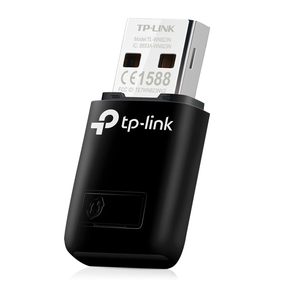 Сетевой адаптер TP-LINK TL-WN823N N300 Мини Wi-Fi USB-адаптер, малый размер, чипсет Realtek, 2T2R, до 300 Мбит/с на 2,4 ГГц, 802.11b/g/n, кнопка WPS, интерфейс USB 2.0, 2 встроенные антенны, утилита настройки {60}, (091507)