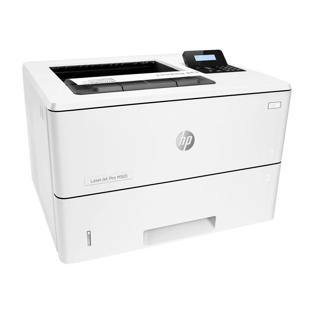 Принтер HP LaserJet Pro M501dn A4, лазерный, черно-белый, 45стр/мин, 600dpi, 1500МГц, 256Мб, 650+100, AirPrint/USB/Ethernet, 6000стр/картридж (J8H61A)(117596)