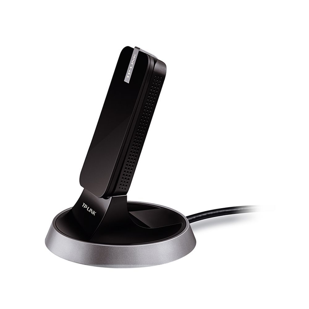 Сетевой адаптер TP-LINK Archer T9UH AC1900 Wi-Fi USB-адаптер высокого усиления, 3T4R, до 1300 Мбит/с на 5 ГГц или до 600 Мбит/с на 2,4 ГГц, поддержка стандартов 802.11ac/a/b/g/n, Beamforming, USB 3.0, кнопка WPS, внешняя антенна, универсальная совместимость, (096137)