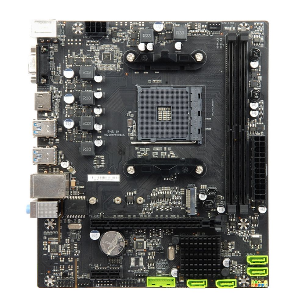 Материнская плата Esonic A320M Socket AM4, AMD A320, 2xDDR4-2667, D-SUB+HDMI, 1xPCI-Ex16, 1xPCI-Ex1, 4xSATA3, 1xM.2, 6 Ch Audio, GLan, (2+4)xUSB2.0, (4+2)xUSB3.1, 2xPS/2, mATX, RTL {20}