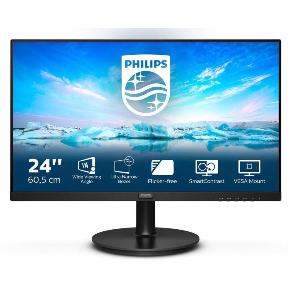 Монитор Philips 23.8" 241V8L (00/01) Black (VA, 1920x1080, D-sub+HDMI, 4 ms, 178°/178°, 250 cd/m, 3000:1) (771645) (771638)