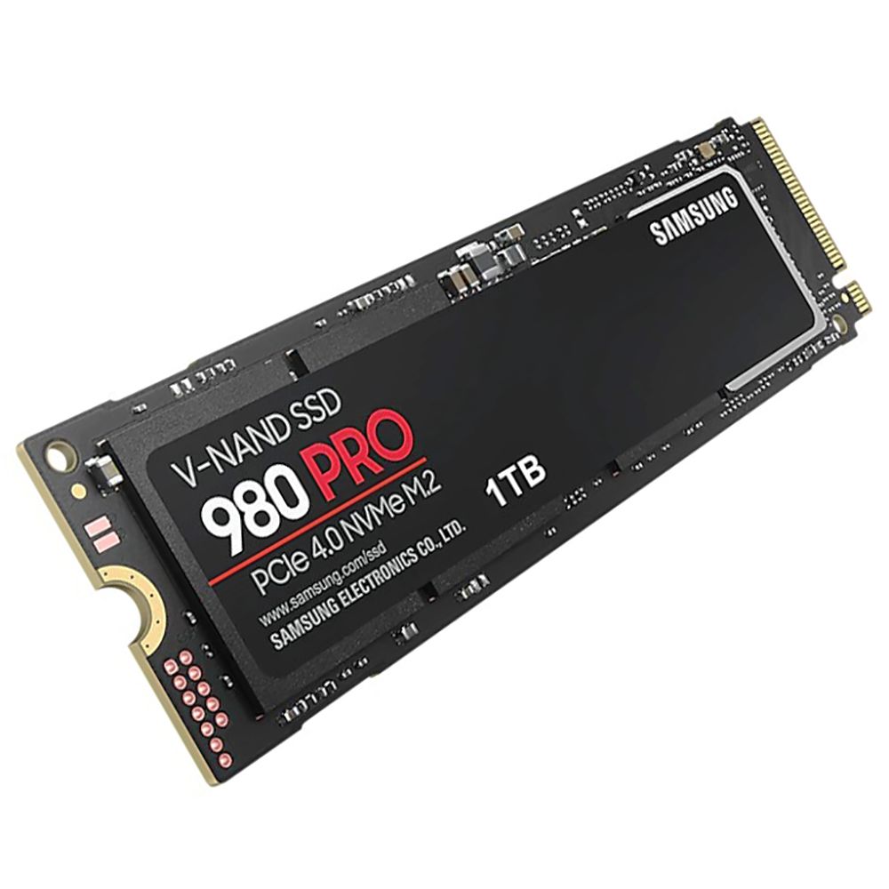 Твердотельный накопитель SSD Samsung 980 PRO M.2 2280 MZ-V8P1T0BW 1TB Client SSD PCIe Gen4x4 with NVMe, 7000/5000, IOPS 1000/1000K, MTBF 1.5M, 3D NAND TLC, 600TBW, 0,33DWPD, RTL {10}, (295546)