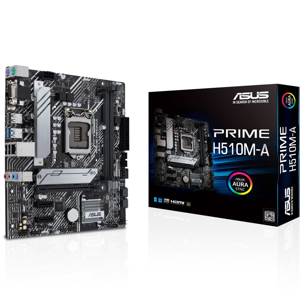 Материнская плата ASUS PRIME H510M-A LGA1200 micro-ATX 2xDDR4 PCIEx16 2xPCIEx1 M.2 VGA HDMI DP GLAN RTL {10} (128465)