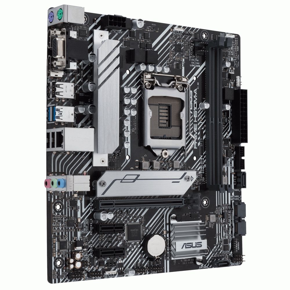 Материнская плата ASUS PRIME H510M-A LGA1200 micro-ATX 2xDDR4 PCIEx16 2xPCIEx1 M.2 VGA HDMI DP GLAN RTL {10} (128465)