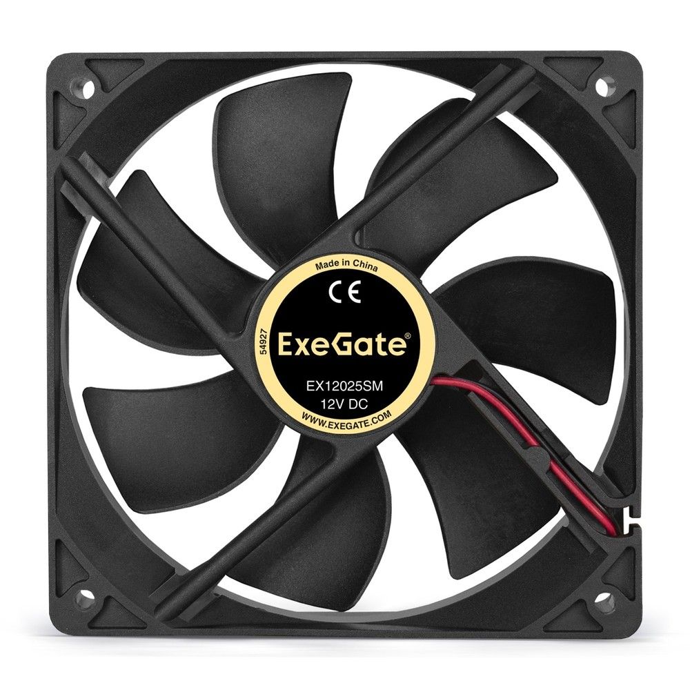 Вентилятор Exegate Вентилятор ExeGate EX12025SM (EX283394RUS) 120x120x25 мм, Sleeve bearing (подшипник скольжения), Molex, 1200RPM, 19dBA (116658)