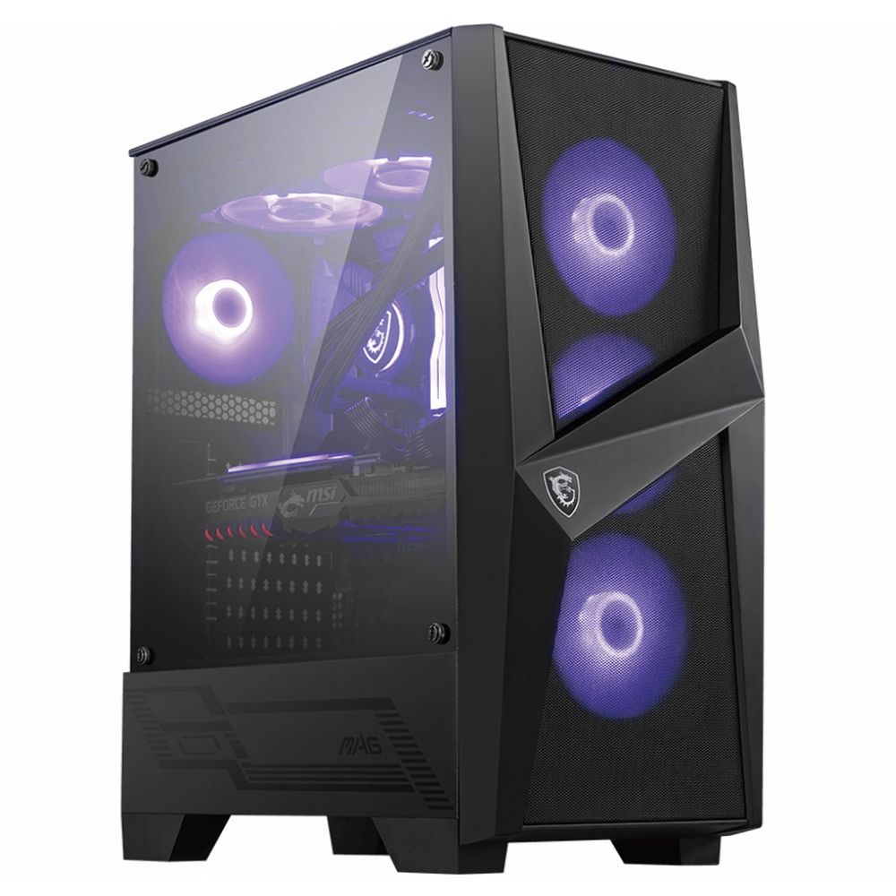Корпус MSI MAG FORGE 101M Mid-Tower, ATX, mATX, Mini-ITX, 2xUSB 3.0, 4x120mm RGB Fan, Tempered Glass Window (682484)