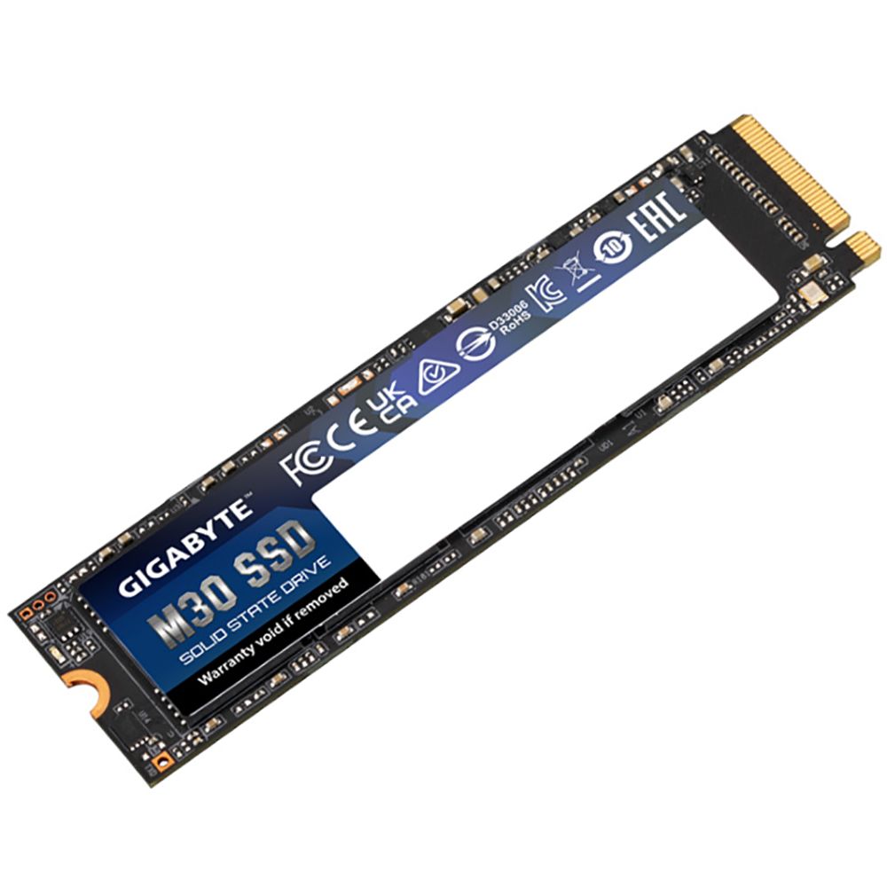 Твердотельный накопитель SSD Gigabyte M30 1TB M.2 2280 GP-GM301TB-G Client PCIe Gen3x4 with NVMe, 3500/3000, IOPS 308/332K, MTBF 2M, 3D TLC, 2048MB, 650TBW, 0,36DWPD, RTL (822668)