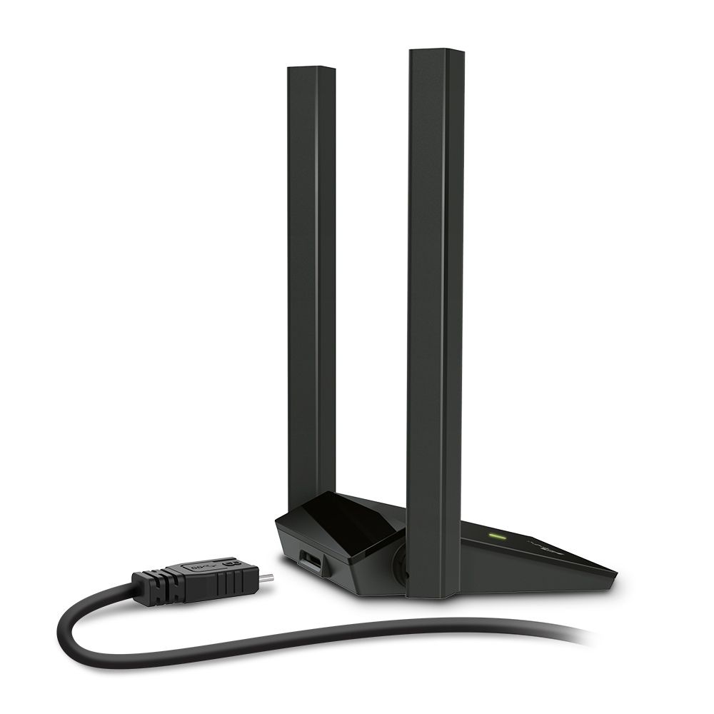 Сетевой адаптер TP-LINK Archer T4U Plus 11ac 1300 Мбит/с Двухдиапазонный USB адаптер, до 866 Мбит/c на 5 ГГц и до 400 Мбит/c на 2,4 ГГц, две антенны высокого усиления, USB 3.0, USB удлинитель, поддержка Wave 2 MU-MIMO {40} (072636)