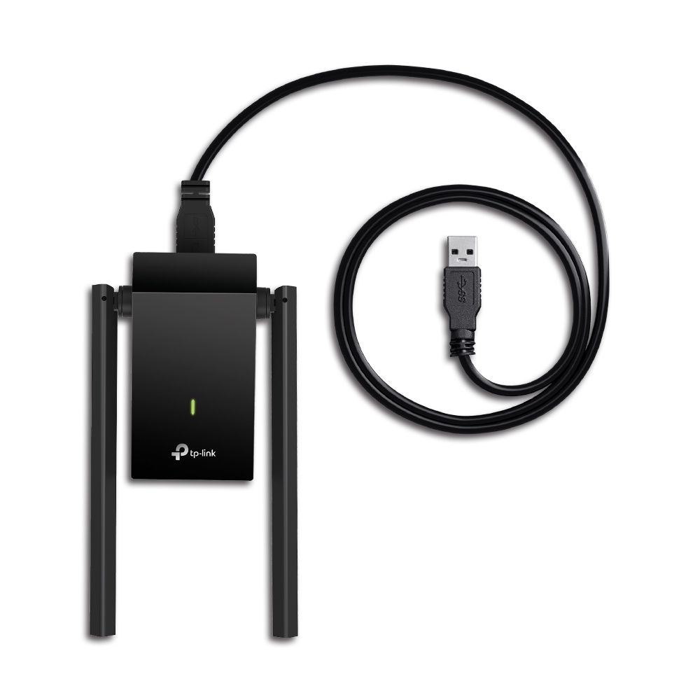 Сетевой адаптер TP-LINK Archer T4U Plus 11ac 1300 Мбит/с Двухдиапазонный USB адаптер, до 866 Мбит/c на 5 ГГц и до 400 Мбит/c на 2,4 ГГц, две антенны высокого усиления, USB 3.0, USB удлинитель, поддержка Wave 2 MU-MIMO {40} (072636)