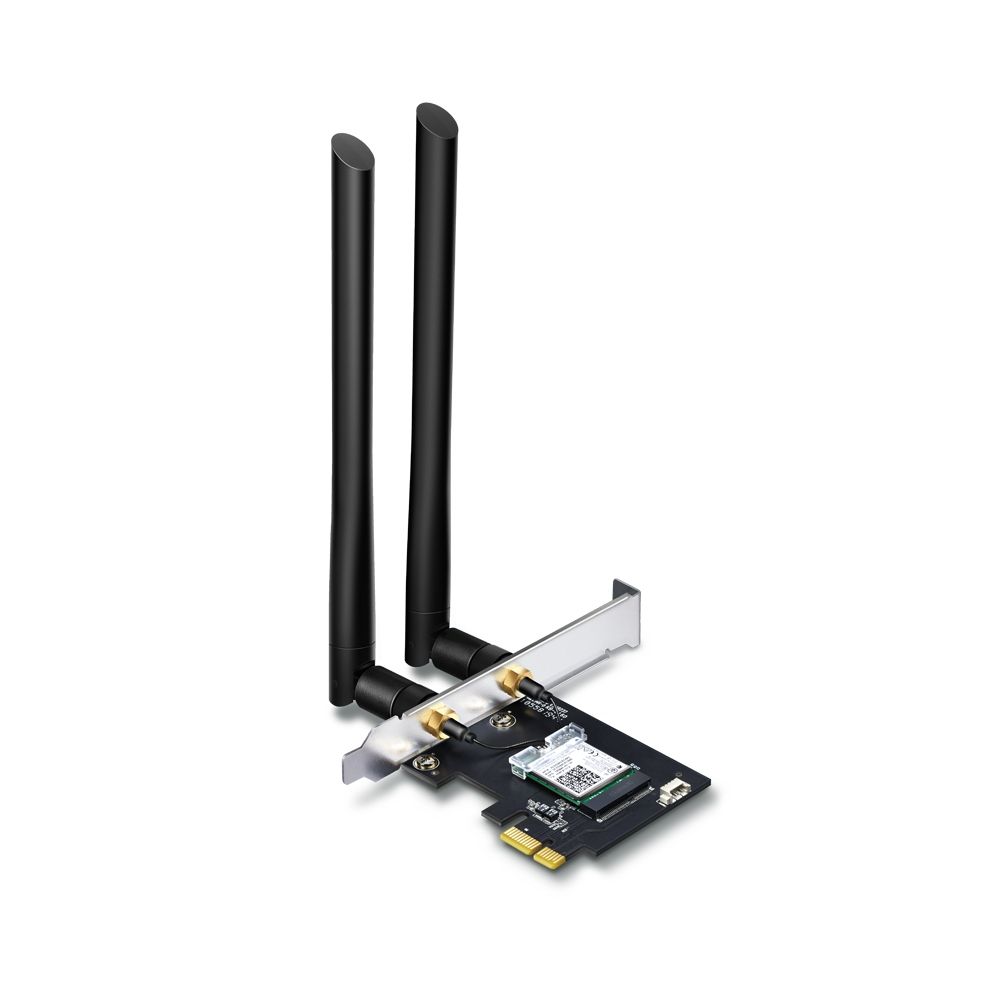 Сетевой адаптер TP-LINK Archer T5E АС1200 Двухдиапазонный PCI-E адаптер, до 867 Мбит/c на 5 ГГц или до 300 Мбит/c на 2.4 ГГц, поддержка Bluetooth 4.2, две внешние антенны., {40} (088965)