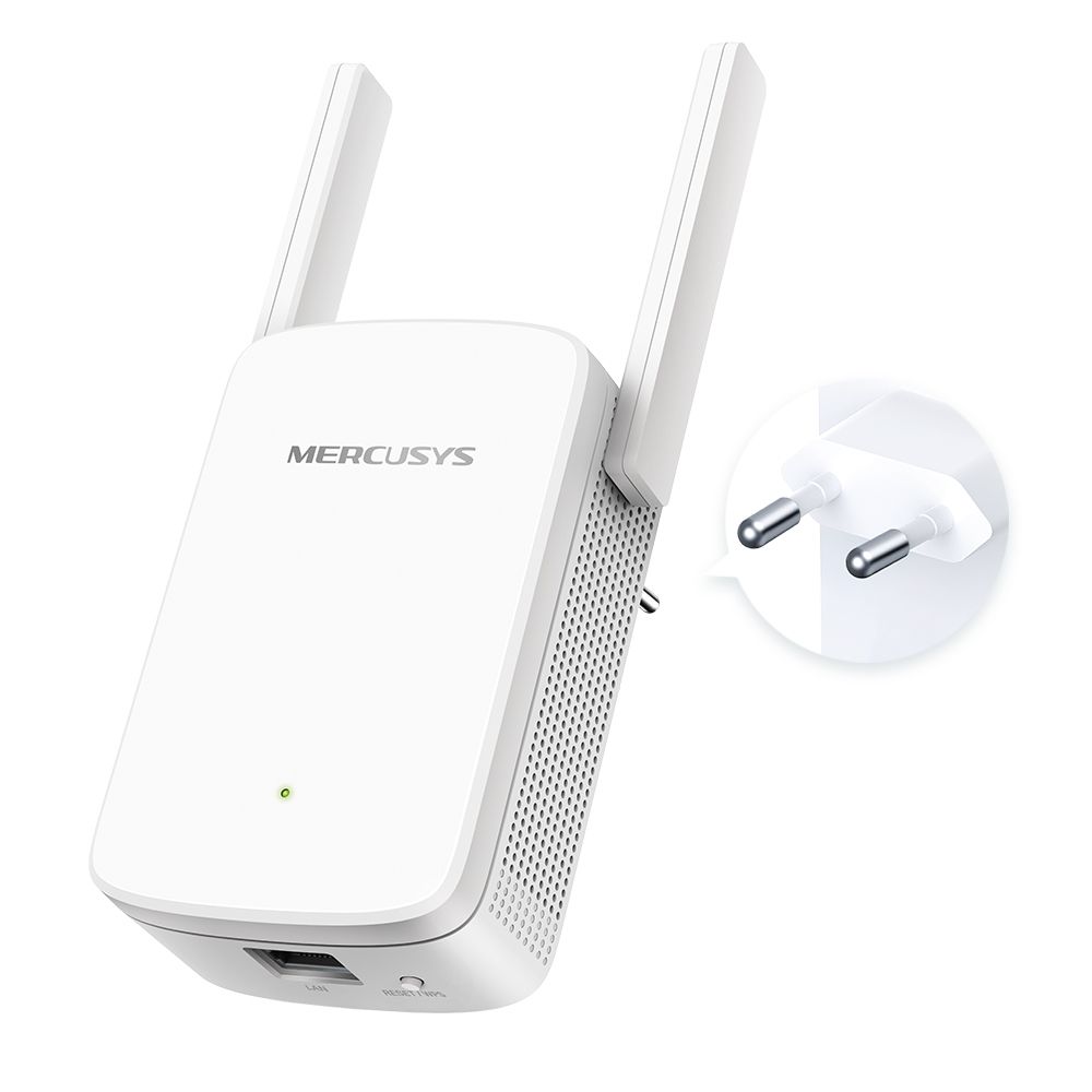 Сетевой адаптер Mercusys ME30 AC1200 Двухдиапазонный усилитель Wi-Fi сигнала, 2 внешние антенны, 1 порт RJ-45 10/100 Мбит/с, поддержка режима точки доступа/усилителя Wi-Fi сигнала, 1 кнопка WPS, умный индикатор сигнала, простая настройка через веб-интерфейс (000516)