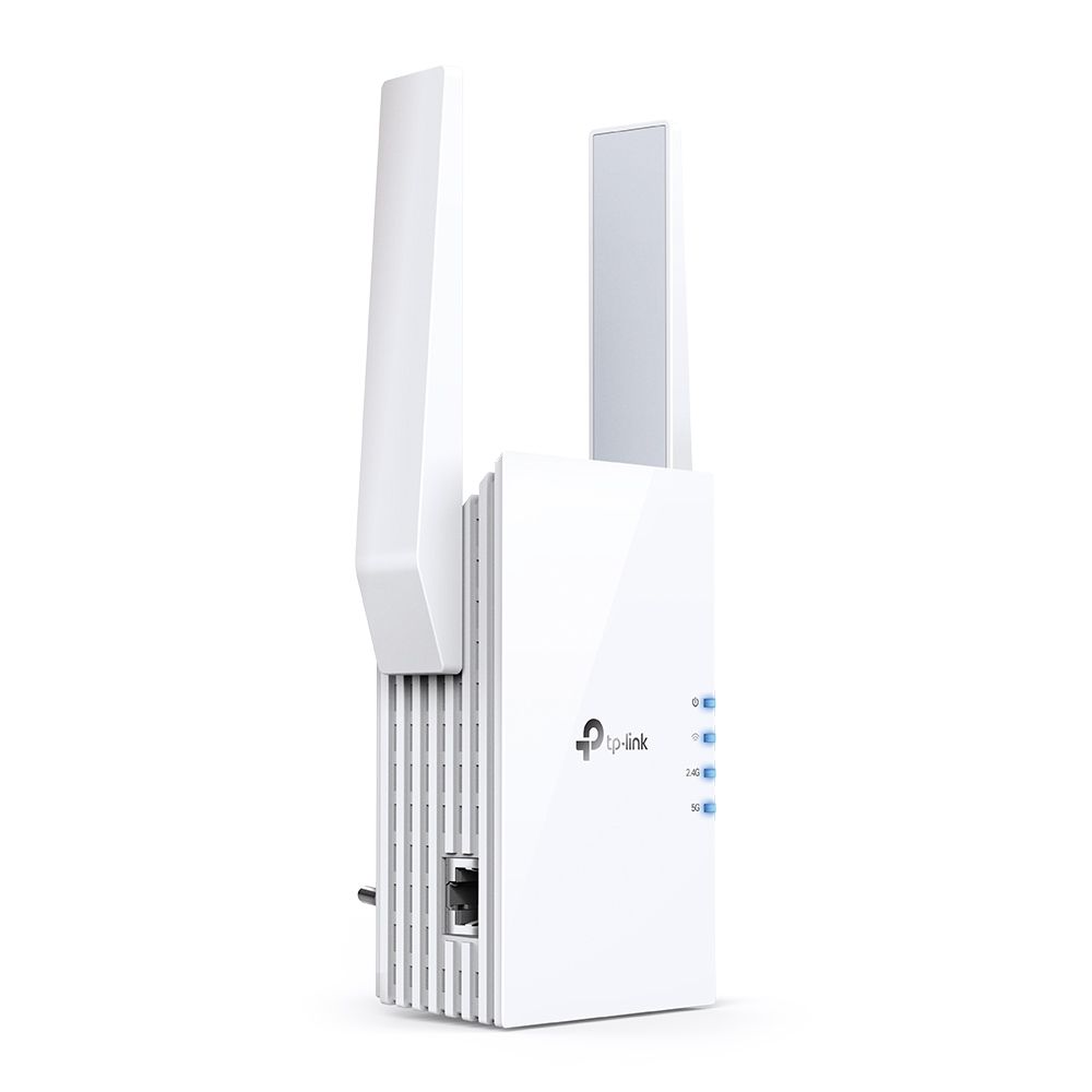 Усилитель Wi-Fi сигнала TP-LINK RE505X AX1500 Двухдиапазонный, до 1201 Мбит/с на 5 ГГц (2?2 MIMO) и до 300 Мбит/с на 2,4 ГГц (2?2 MIMO), поддержка 802.11ax/Wi-Fi 6, 2 внешние антенны, 1 гигабитный порт (089511) {24}