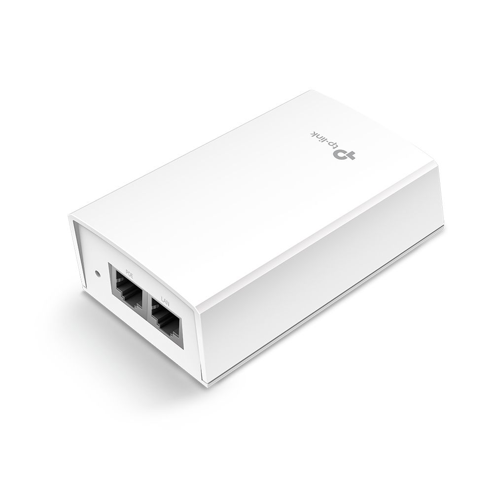 PoE-адаптер TP-LINK TL-POE4824G Адаптер пассивного PoE 48 В / 24 Вт, один входной порт Giga LAN и один выходной порт PoE Giga power + data, удобный настенный дизайн, автоматическая регулировка мощности, plug and play. (082604) {30}