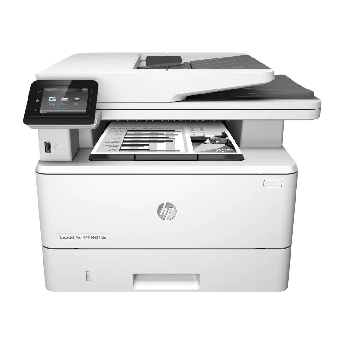 HP LaserJet Pro M426fdn А4, МФУ, лазерное, черно-белое, 38стр/мин, 1200dpi, 1200МГц, 256Мб, 50АПД, 250+50, AirPrint/USB/Ethernet, 9000стр/картридж, (F6W17A)(353455)