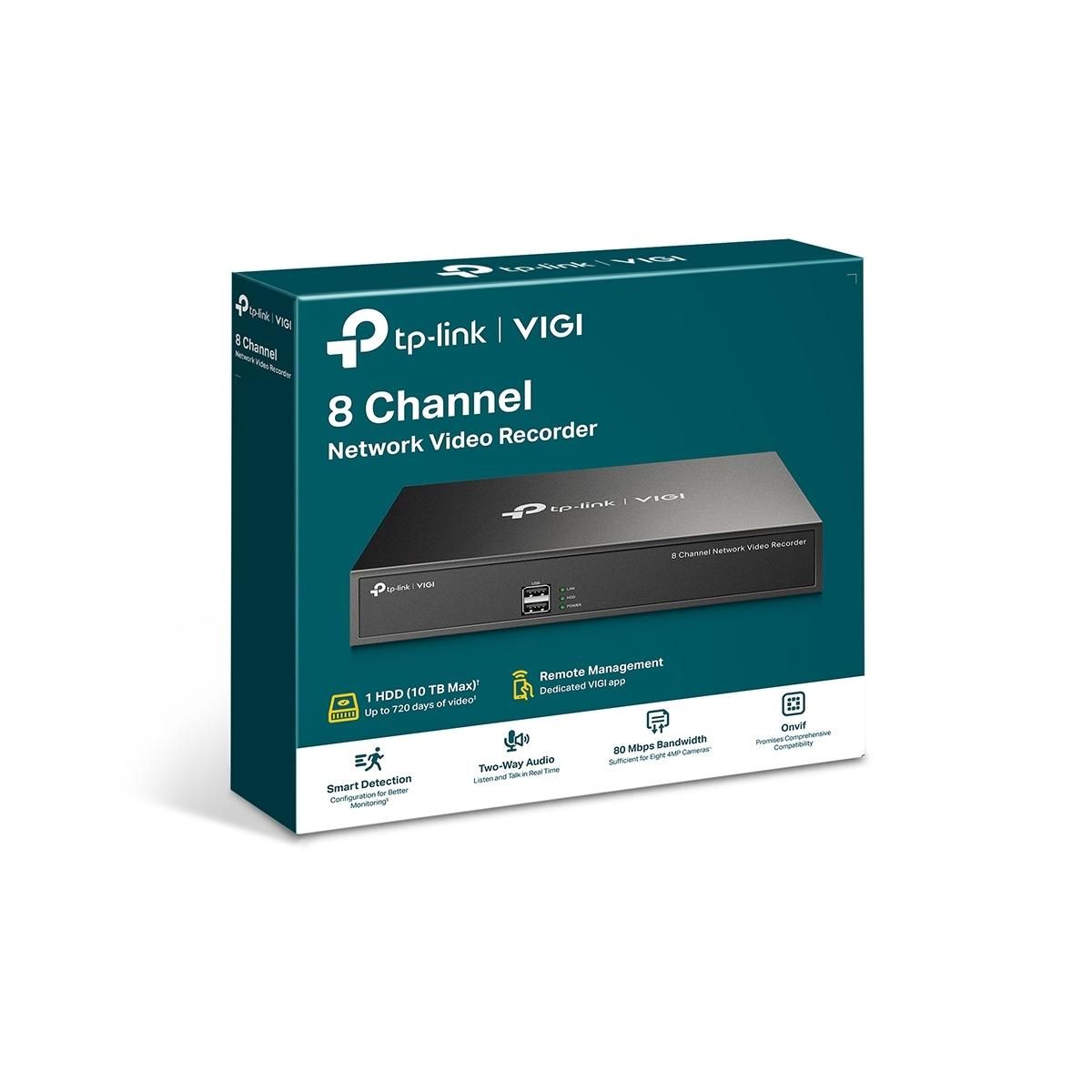 Видеорегистратор TP-LINK VIGI NVR1008H VIGI Восьмиканальный сетевой видеорегистратор (072339)