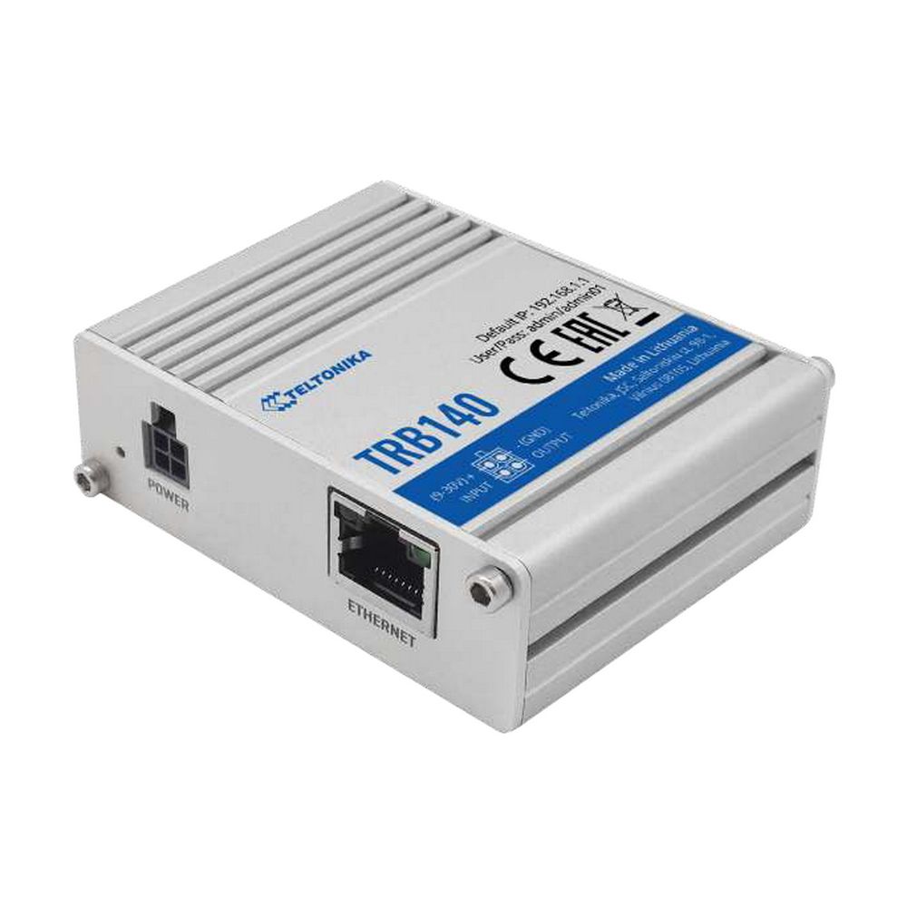 Коммутационная плата Teltonika TRB140 (TRB14000300) industrial rugged LTE gateway 4G (LTE) cat4 / 3G / 1x Gigabit RJ-45