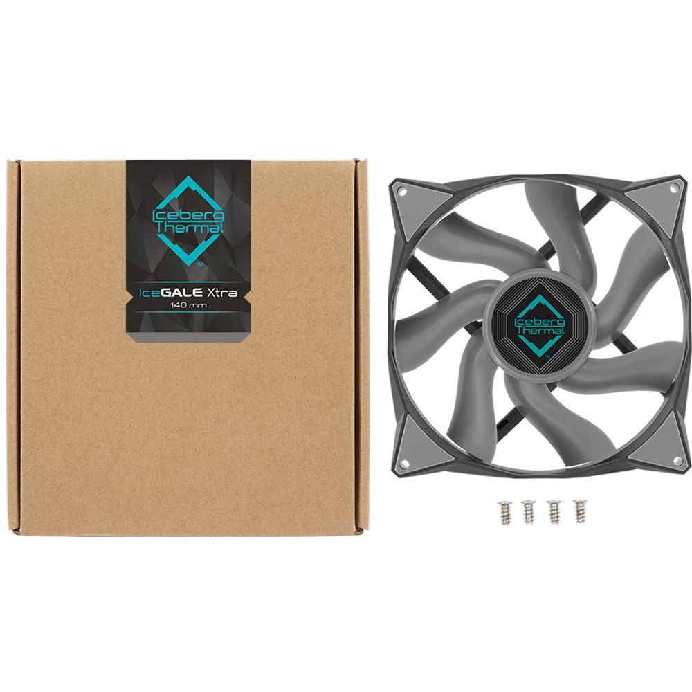 Вентилятор для корпуса Iceberg Thermal IceGALE Xtra 140mm TEAL 500 - 2500 RPM (MTTF 160,000) hours (IceGALE Xtra 140mm TEAL) L (071154)