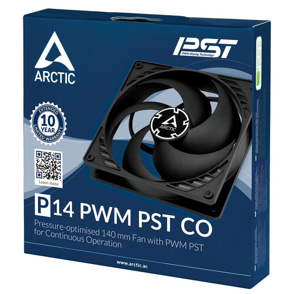 Вентилятор корпусной ARCTIC Cooling P14 PWM PST CO (black/black) - retail (ACFAN00126A) (701570)
