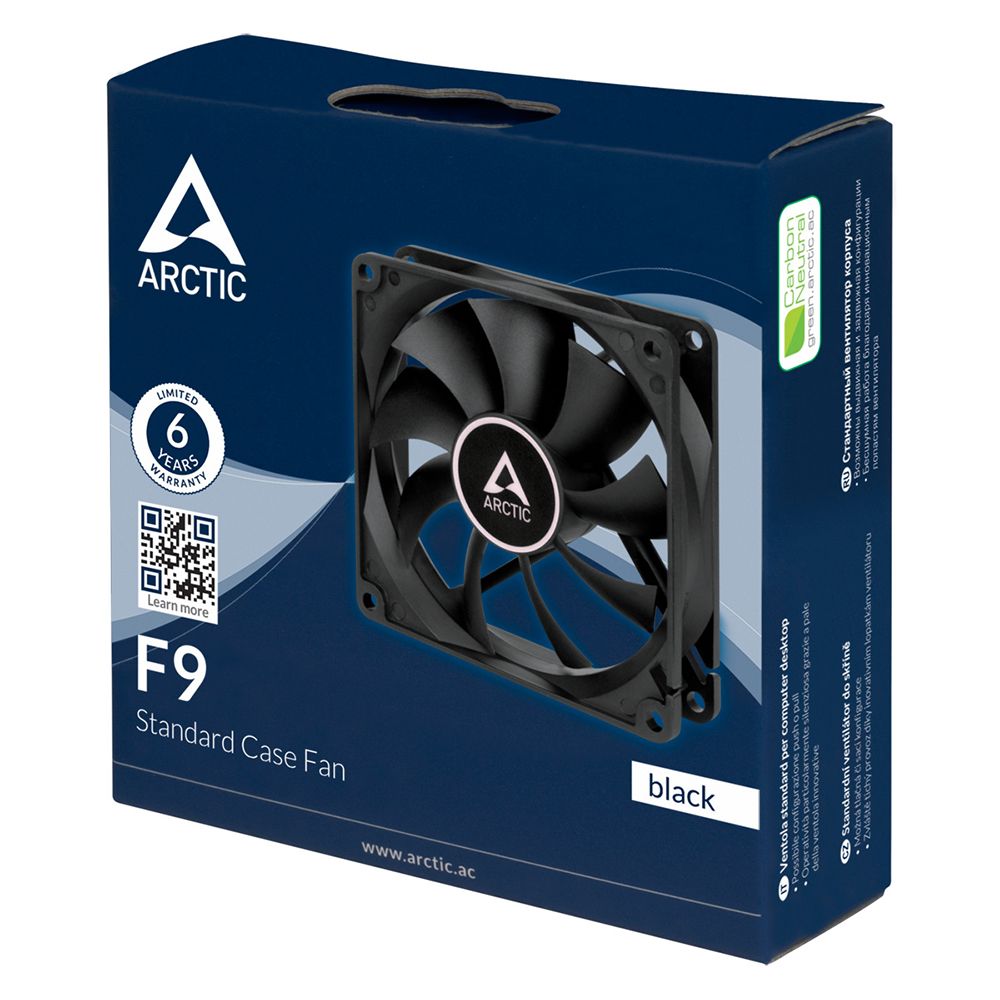 Вентилятор корпусной ARCTIC Cooling F9 (Black) - retail (ACFAN00212A) (702881)