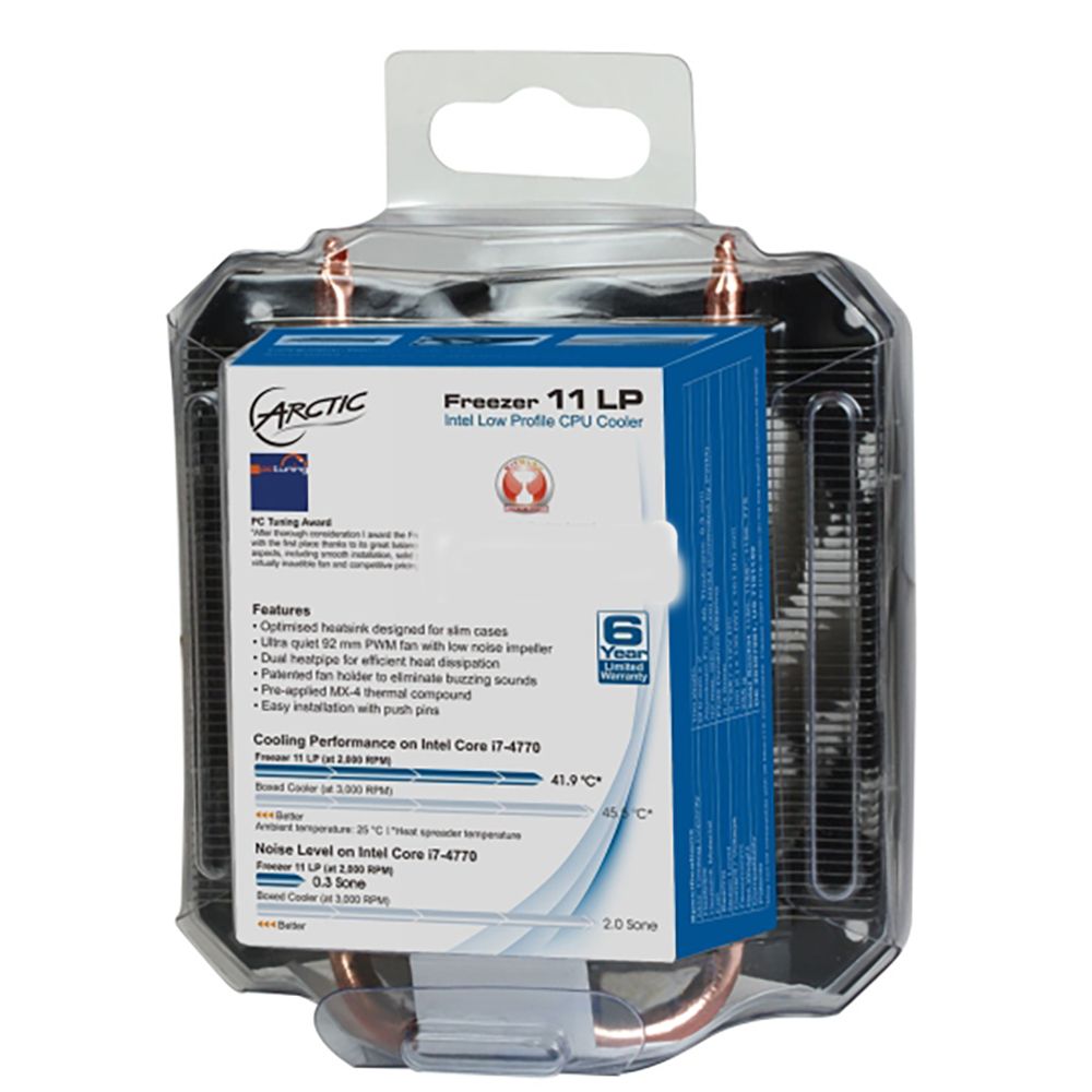 Вентилятор Arctic Cooling для процессора Freezer 11LP Retail (Intel Socket 1700, 1200, 1156, 1155, 1151, 1150) низкопрофильный (UCACO-P2000000-BL) (701242)