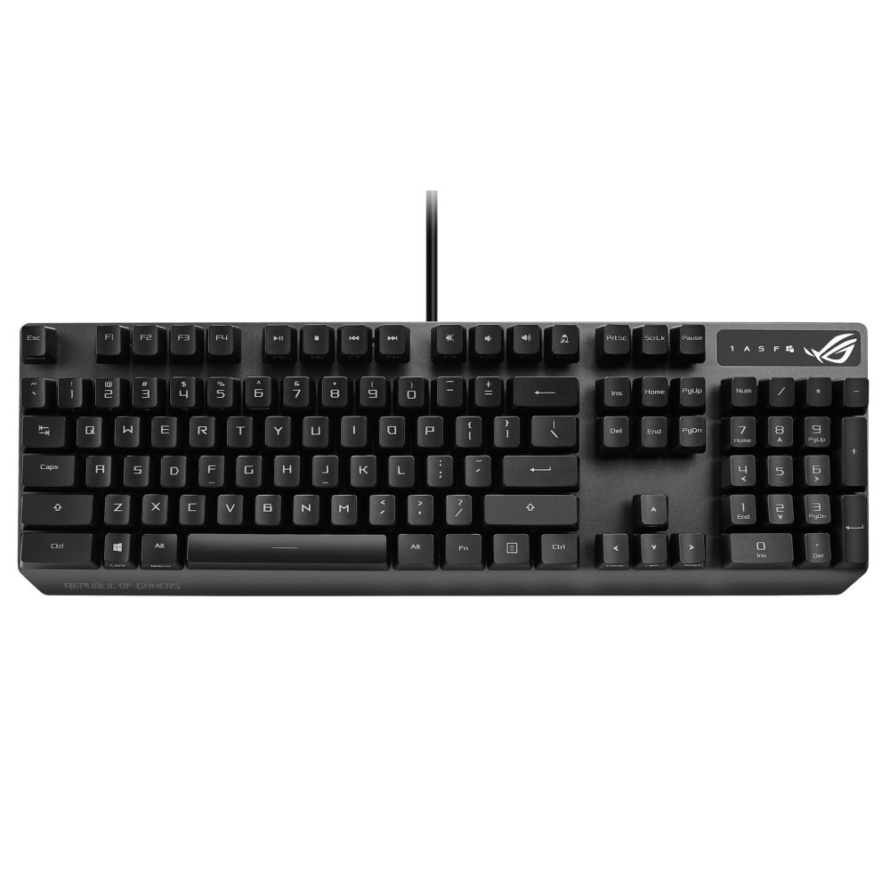Клавиатура ASUS XA05 ROG Strix Scope RX Keyboard Wired (USB) ROG RX RED Optical-Mech 440x137x39mm (812870) (90MP0240-BKRA00)