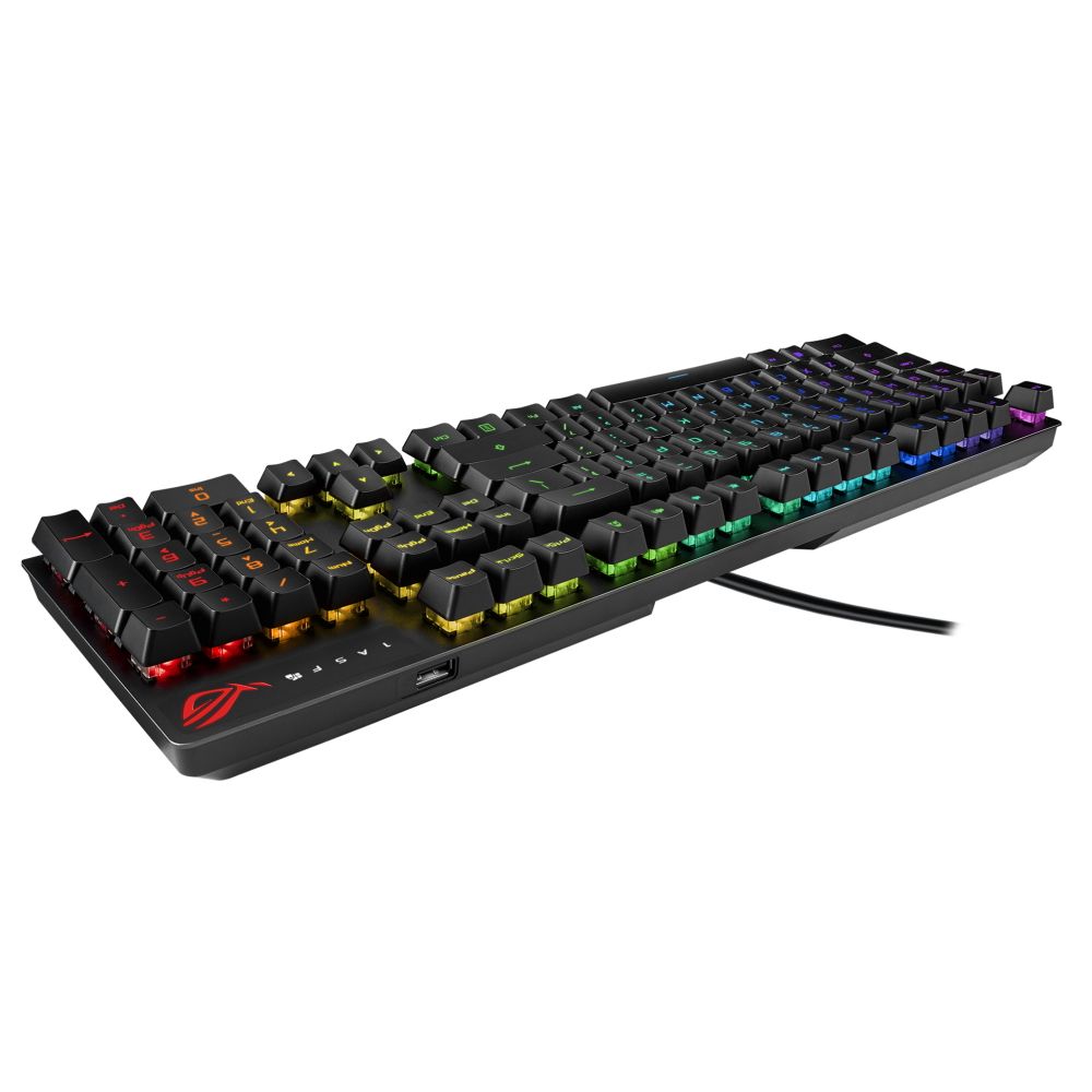 Клавиатура ASUS XA05 ROG Strix Scope RX Keyboard Wired (USB) ROG RX RED Optical-Mech 440x137x39mm (812870) (90MP0240-BKRA00)