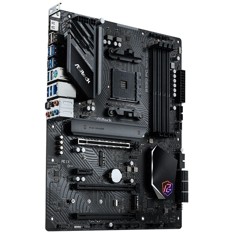 Материнская плата ASRock B550 PG RIPTIDE, Socket AM4, AMD B550, 4xDDR4-3200, HDMI, 3xPCI-Ex16, 1xPCI-Ex1, 6xSATA3(RAID 0/1/10), 3xM.2, 8 Ch Audio, 2x2.5GLan, (2+6)xUSB2.0, (7+4)xUSB3.2, (1+1)xUSB3.2 Type-C™, 1xPS/2, ATX, RTL, {10}(935190)