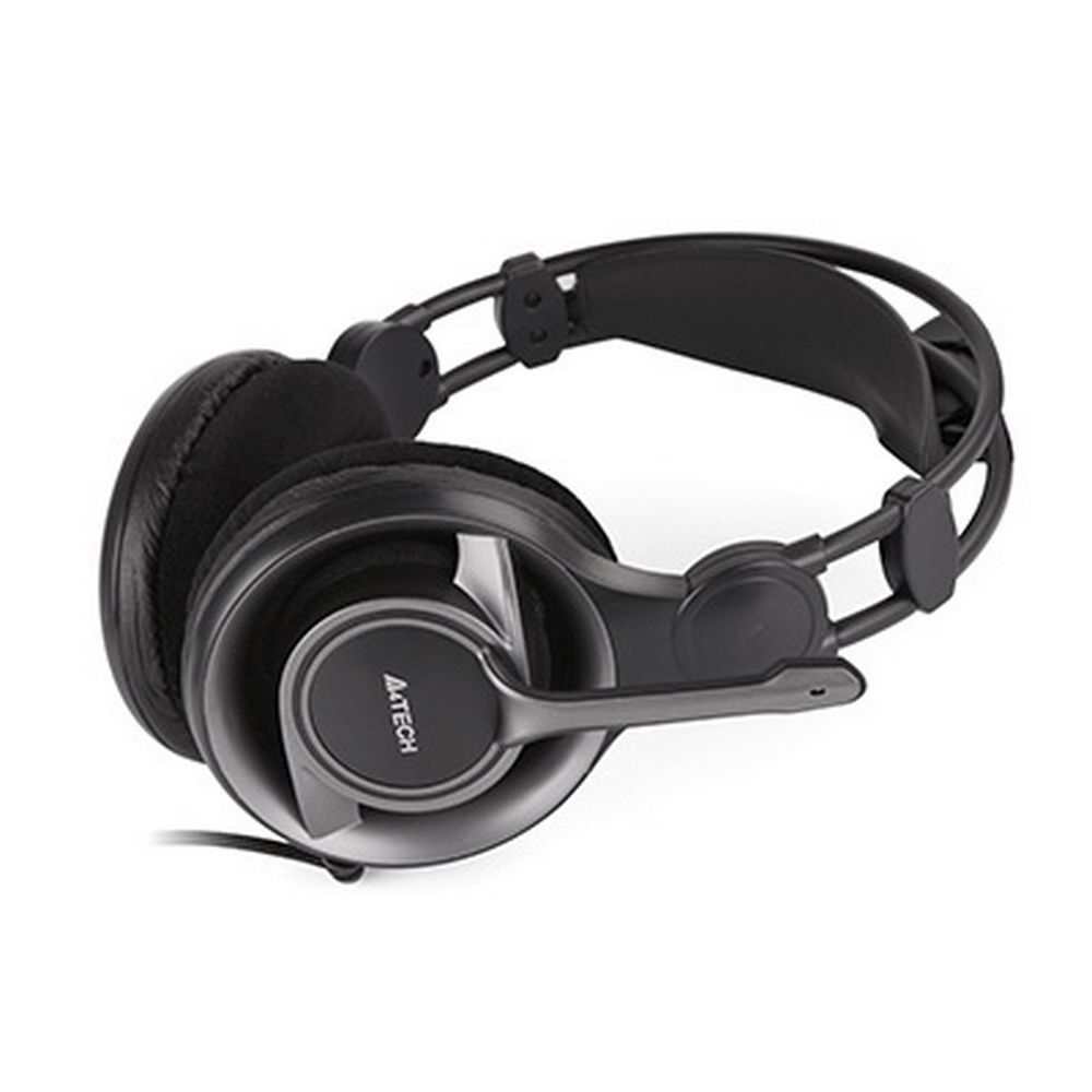 Гарнитура A4Tech HS-100 черный/серый 2м мониторные , (739115)
