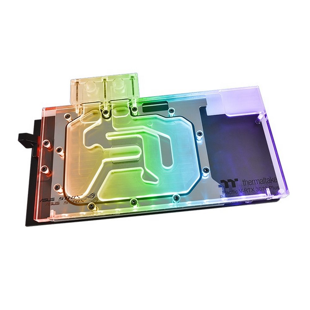 Водоблок для СЖО Thermaltake Pacific V-RTX 3070 Plus (CL-W312-CU00SW-A) DIY LCS/VGA Water Block/CU+PMMA/LED Software |CL-W312-CU00SW-A| Control/ASUS STRIX RTX 3070 (527958)